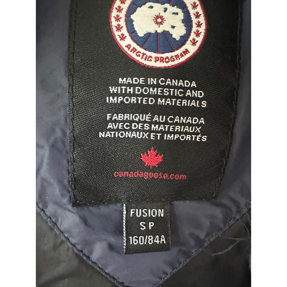 Canada Goose Abbott Hoody Navy Blue Down Puffer Jacket Women Slim Fit Hooded - Picture 11 of 12